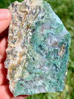 Green Phosphorescent Moss Agate